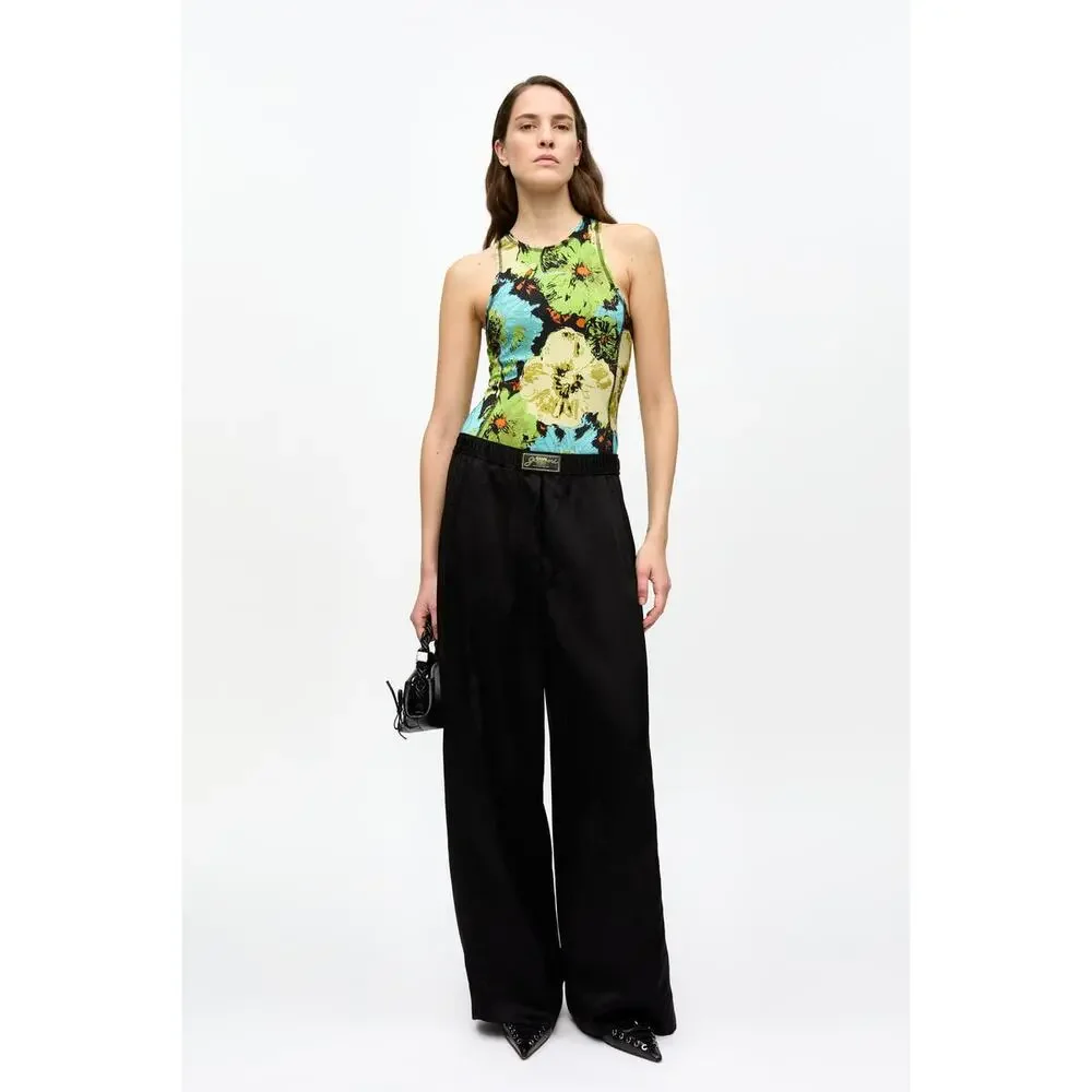 GANNI Black Satin Jacquard Pants XS / 2 - Picture 5 of 16